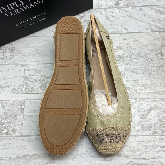 🆕 Khaki jeweled espadrille flats - Picture 6 of 10